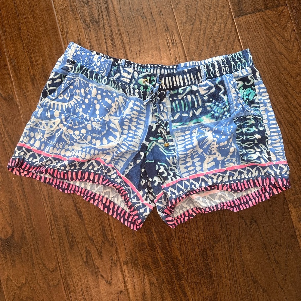 Lilly Pulitzer Blue and Pink Athletic Shorts